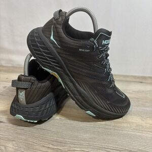 Hoka One One Black and Teal Trail Running Shoe